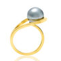 Gold Vermeil Ring Freshwater Grey Pearl Aurea, thumbnail 1 of 4