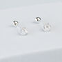 Sterling Silver Rope Knot Design Screw Back Stud Earrings, thumbnail 1 of 4