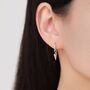 Mismatched Sea Shell Huggie Hoops Earrings In Sterling Silver, thumbnail 7 of 12