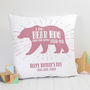 'Bear Hug From Your Bear Cub' Faux Suede/Cotton Cushion, thumbnail 2 of 6