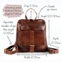 Leather Backpack With Pocket, Brown, thumbnail 5 of 5