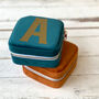 Square Initial Travel Jewellery Box, thumbnail 4 of 4