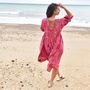 'Phoebe' Red And Pink Paisley Baby Doll Dress, thumbnail 2 of 4