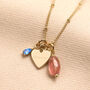 Personalised Heart And Crystal Charm Necklace, thumbnail 4 of 7