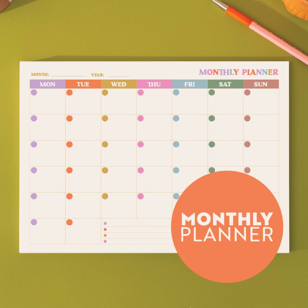 A4 Monthly Planner Pad You Got This By Once Upon a Tuesday