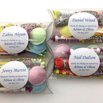 Personalised Wedding Party Favour With Retro Sweets, 3 of 4