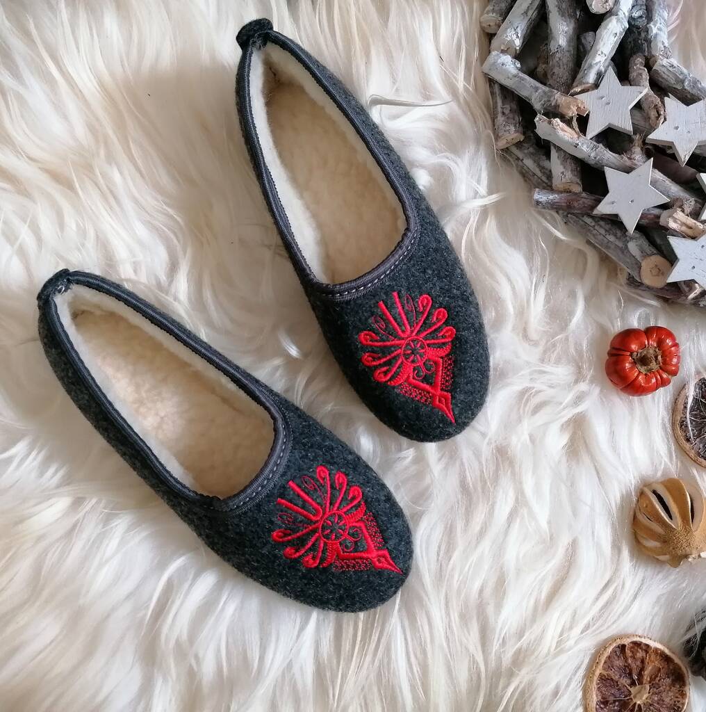 Holly Embroidered Ballerina Slippers, 1 of 3