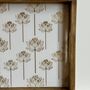 Wood Serving Tray With Handle, Cream And Gold India Print, thumbnail 7 of 7
