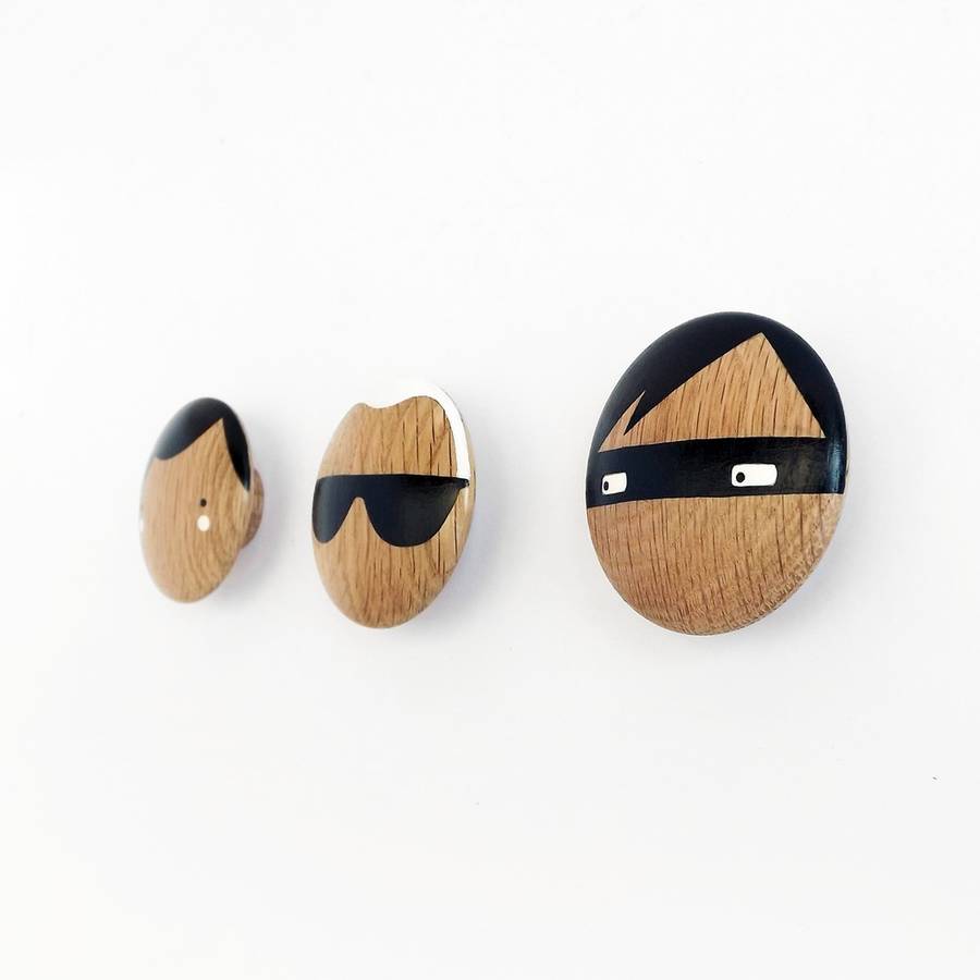 character wooden wall hook knob by little baby company