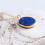 The Circle Lapis Lazuli Gemstone Necklace Gold Plated, thumbnail 4 of 7