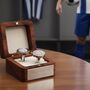 Personalised Football Leather Cufflinks, thumbnail 8 of 10