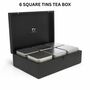 Tea Boxes Black Bamboo With High Quality Tins And Spoons, thumbnail 5 of 6