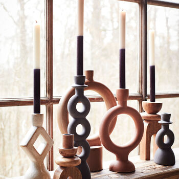 Stoneware Retro Candle Holder, 6 of 6