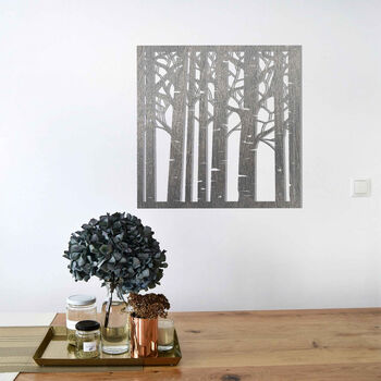 Wooden Forest Trees Art: Modern Decor For Home, 8 of 12