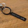 'Ride Safe' Long Black Metal Keyring | Key Accessory | Father's Day, thumbnail 1 of 2