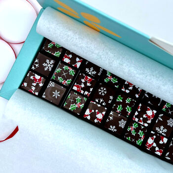 Box Of Christmas Mosaic Dark Chocolates, 2 of 7