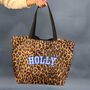 Personalised Slogan Leopard Print Shopping Bag, thumbnail 4 of 4