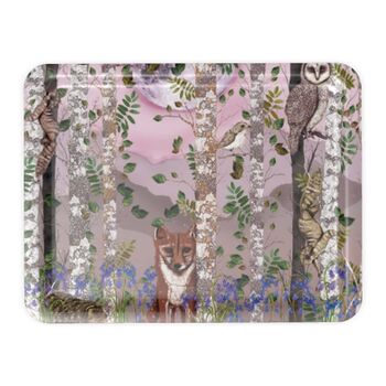 The Forest At Twilight Tray In Pink, 4 of 5