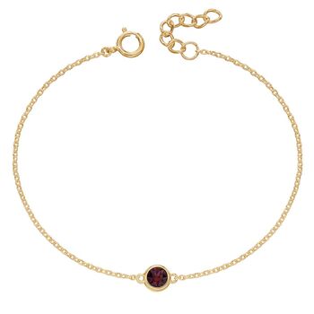 18ct Gold Plated January Birthstone Bracelet, 2 of 8