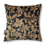 Luxury Velvet Cushion With Piping Autumn Graphite And Gold, thumbnail 4 of 7