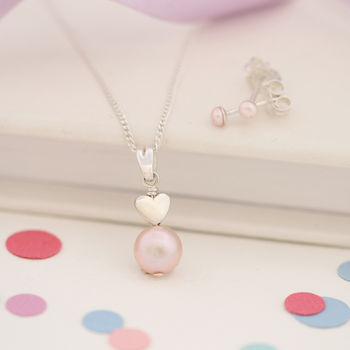 Mini Pearl Pendant With Heart, 7 of 12