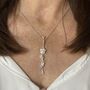 Cherry Blossom Necklace, Silver And Solid Gold Necklace, thumbnail 7 of 8