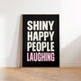 Shiny Happy People Laughing Music Gift Family Print, thumbnail 4 of 4