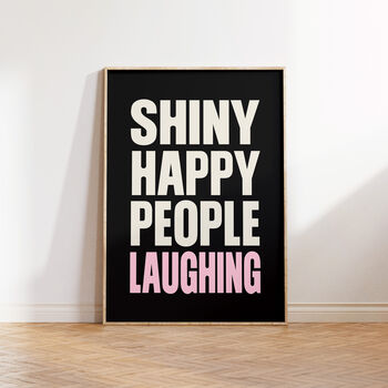 Shiny Happy People Laughing Music Gift Family Print, 4 of 4