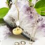 Ariel 18k Gold Pl Waterproof Pearl Necklace + Earrings, thumbnail 11 of 12