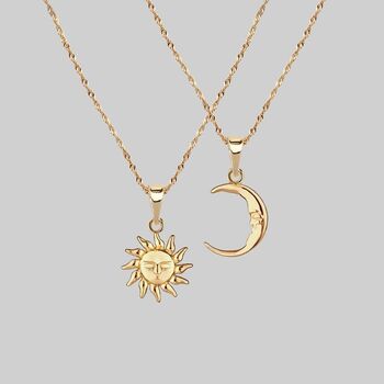 Sun And Moon Pair Of Layering Necklaces, 3 of 4