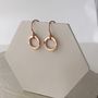 50th Birthday Five Rose Gold Plated Rings Necklace, thumbnail 3 of 4