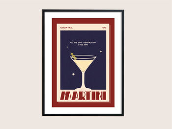 Retro Martini Cocktail Print, 5 of 5