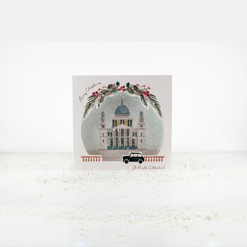 St Paul's Cathedral Sparkling Pop Up Christmas Card, 5 of 7
