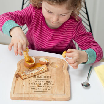 Personalised Engraved Egg And Toast Board Gift For Friends, 4 of 6