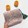 Leopard Print Personalised Make Up Zipper Pouch Bag, thumbnail 4 of 9