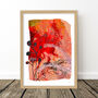 Fire Red Botanical Collage Art Print, thumbnail 5 of 8