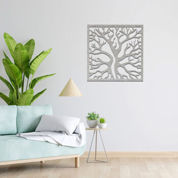 Elegant Autumn Tree Metal Wall Art: Modern Decor, 10 of 12