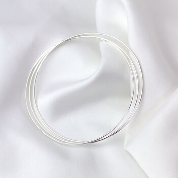 Sterling Silver Triple Russian Bangle, 6 of 7