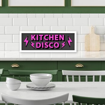 Framed Panoramic Kitchen Disco Print, 3 of 8