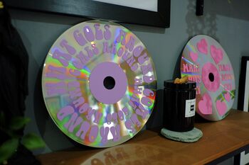 What Goes Around Upcycled 12' Laser Disc Decor, 5 of 6