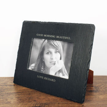 Personalised Slate Landscape Photo Frame, 2 of 2