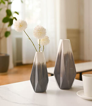 Set Of Two Geometric Ceramic Vases, 4 of 8