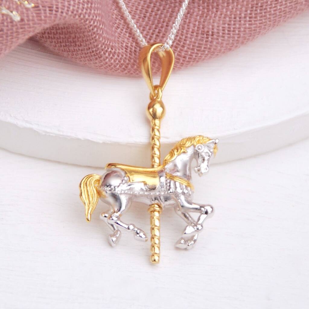 Sterling Silver Cherish Carousel Horse Necklace By Penelopetom ...