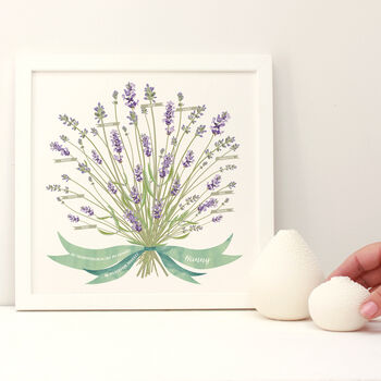 Personalised Lavender Grandparents Framed Print, 2 of 7