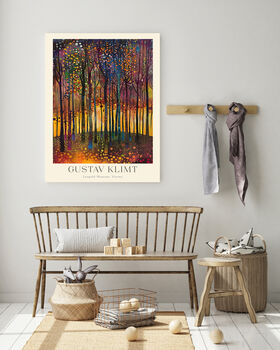 Gustav Klimt Inspired Forest Path Art Print, 3 of 4