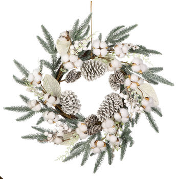 Cotton Forest Giant Christmas Wreath, 2 of 6