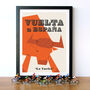 Grand Tour Cycling Poster, Vuelta A Espana Art Print, Gift For Cyclist, thumbnail 2 of 10