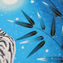 Tiger And Bamboo Starry Chinoiserie Giclée Print, thumbnail 4 of 5
