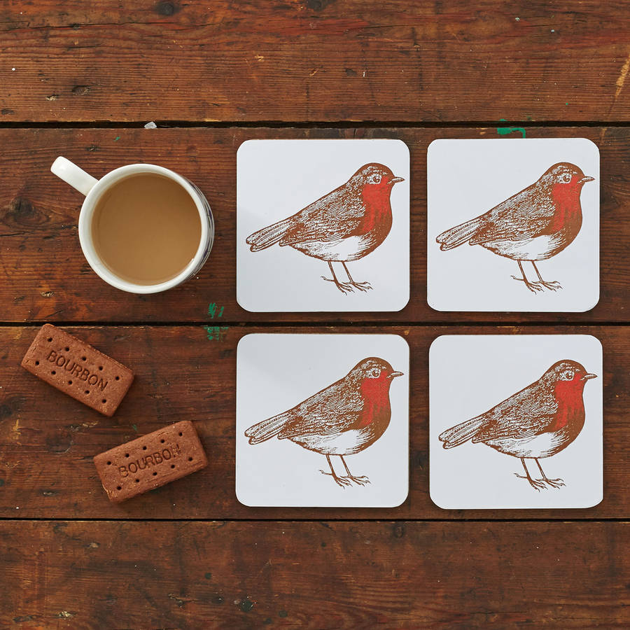 Robin Coaster Set By THORNBACK & PEEL | notonthehighstreet.com