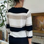 Adelaide Striped Cotton Jumper With Mini Sequins, thumbnail 3 of 8